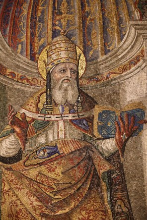 교황 성 실베스테르 1세_by Melozzo da Forli_photo by Fr Lawrence Lew OP_in the Basilica of Santa Croce in Gerusalemme in Rome_Italy.jpg